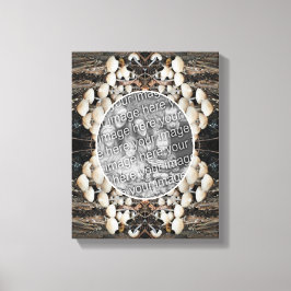 Witte wilde paddenstoelen Creëer Uw eigen foto Canvas Afdruk