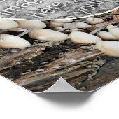 Witte wilde paddenstoelen Natuur Creëer Uw eigen f Poster (Hoek)