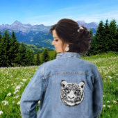 Witte wilde tijger denim jacket