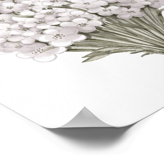 Witte  Wildflower Nursery Decor Poster (Hoek)