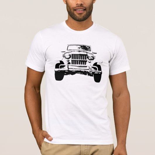 witte willeys wagen t-shirt (Voorkant)