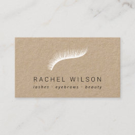Witte wimpers Rustic kraft makeup artiest lash Visitekaartje