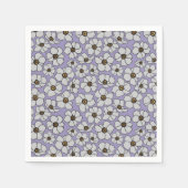 Witte windbloemen op lavendel servet (Voorkant)