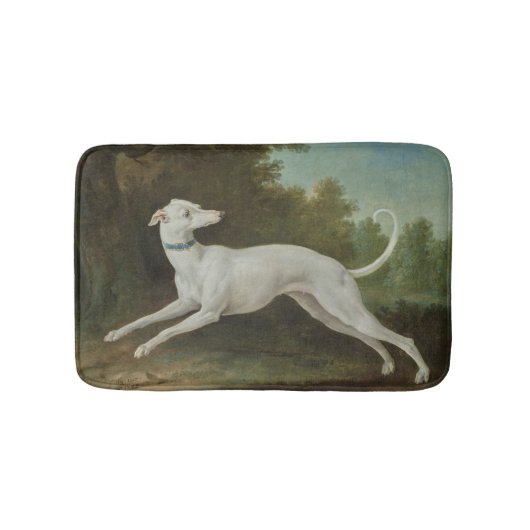 Witte windhond (door Jean-Baptiste Oudry) Badmat (Voorkant)