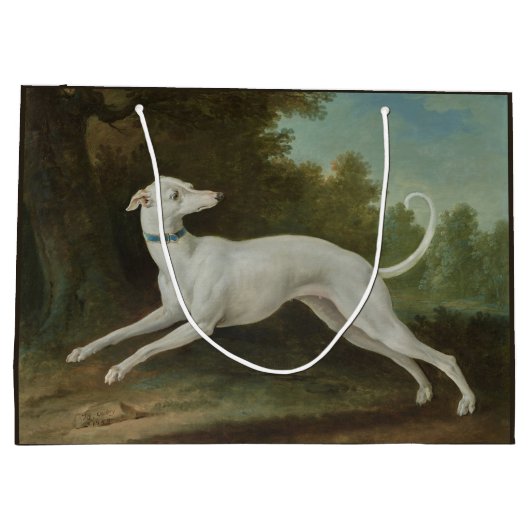 Witte windhond (door Jean-Baptiste Oudry) Groot Cadeauzakje (Achterkant)