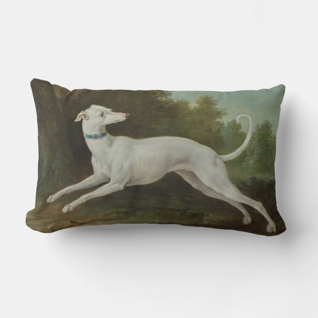 Witte windhond (door Jean-Baptiste Oudry) Kussen (Voorkant)