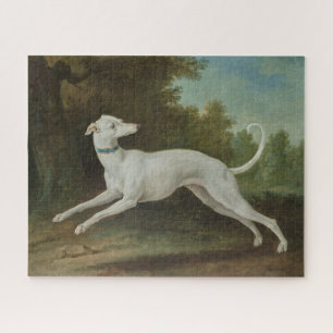 Witte windhond (door Jean-Baptiste Oudry) Legpuzzel