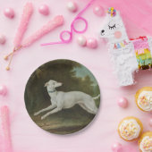 Witte windhond (door Jean-Baptiste Oudry) Papieren Bordje (Feest)