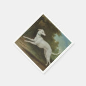 Witte windhond (door Jean-Baptiste Oudry) Servet (Hoek)