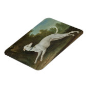 Witte windhond magneet (Linkerzijde)