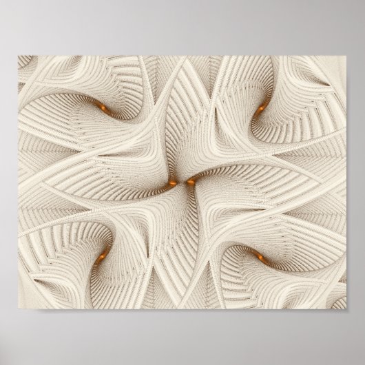 Witte Wingen Abstract 11 x 8,5 inch Poster (Voorkant)