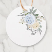 Witte Winter Bloem Sneeuwvlok Bruidsdouche Bedankjes Labels (Achterkant)