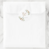 Witte Winter Bloemachtige Bruiloftsborrel Ronde Sticker (Tas)