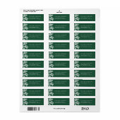 Witte Winter Botanicals Bos Groene Kerstmis Etiket (Full Sheet)