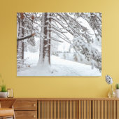 Witte winter canvas afdruk (Insitu (Woonkamer))