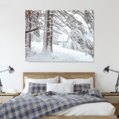 Witte winter canvas afdruk (Insitu (Slaapkamer))