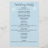 Witte Winter Dragon Sneeuwvlokken Blauw (Achterkant)