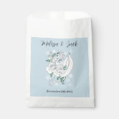 Witte Winter Dragon Sneeuwvlokken Blauw Bedankzakje (Voorkant)