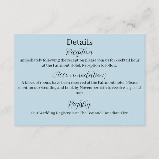 Witte Winter Dragon Sneeuwvlokken Blauw Informatiekaartje (Voorkant)