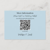 Witte Winter Dragon Sneeuwvlokken Blauw Informatiekaartje (Achterkant)