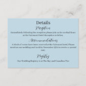 Witte Winter Dragon Sneeuwvlokken Blauw Informatiekaartje (Voorkant)