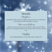 Witte Winter Dragon Sneeuwvlokken Blauw Informatiekaartje