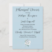 Witte Winter Dragon Sneeuwvlokken Blauw Kaart (Voorkant)