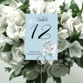 Witte Winter Dragon Sneeuwvlokken Blauw Kaart