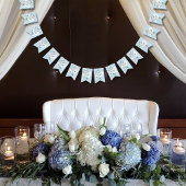 Witte Winter Dragon Sneeuwvlokken Blauw Vlaggetjes