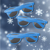 Witte Winter Dragon Sneeuwvlokken Blauw Zonnebrillen