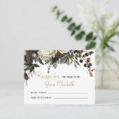 Witte winter groen bruid om recept briefkaart (Staand voorkant)