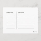 Witte winter groen bruid om recept briefkaart (Achterkant)