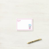 Witte Winter Kitten Post-it Notities Post-it® Notes (Op bureau)