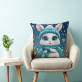 ❄️ Witte Winter Konijn Knus Decoratie Cadeau 🐰 Kussen (Stoel)