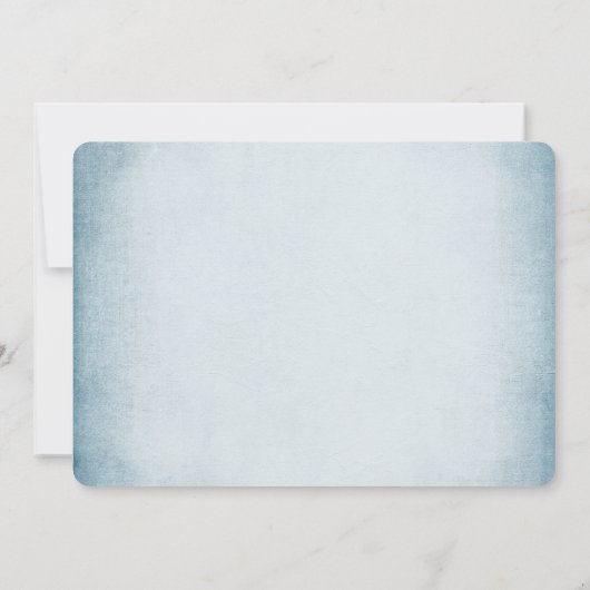 Witte Winter Papaver bruiloft uitnodiging (Achterkant)