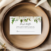 Witte Winter Pioen Bloemenluier Raffle Ticket Informatiekaartje