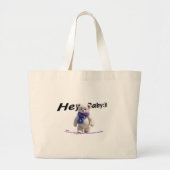 Witte winter Sneeuw Witte berg Sneeuw Bedekte boom Grote Tote Bag (Voorkant)