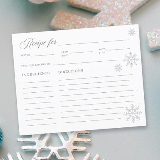 Witte Winter Vrijgezellenfeest Recept Kaart