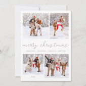 Witte Winter Vrolijke Kerstkaart (Voorkant)