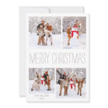 Witte Winter Vrolijke Kerstkaart