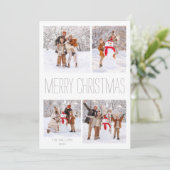 Witte Winter Vrolijke Kerstkaart (Staand voorkant)