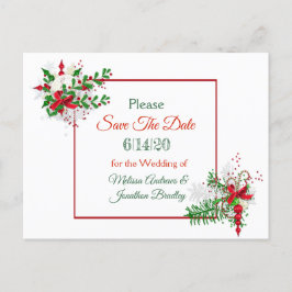 Witte Winter Wedding Thema Save the Date Briefkaar Aankondigingskaart