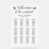 Witte Winter Wedding Zitting Grafiek Acryl Teken Acryl Bord (Voorkant)