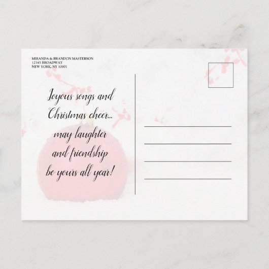 Witte Winter Wonderland Vakantie Party Uitnodiging (Achterkant)