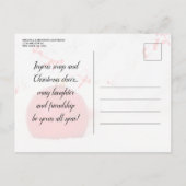 Witte Winter Wonderland Vakantie Party Uitnodiging Briefkaart (Achterkant)