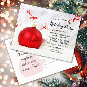 Witte Winter Wonderland Vakantie Party Uitnodiging Briefkaart