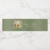 Witte Winterberry bruiloft uitnodiging waterfles Etiket (Enkel label)