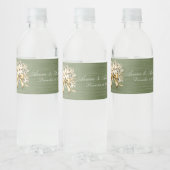 Witte Winterberry bruiloft uitnodiging waterfles Waterfles Etiket (Flessen)