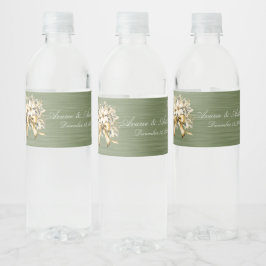 Witte Winterberry bruiloft uitnodiging waterfles Waterfles Etiket