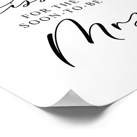 Witte Winterbloemen Hoeveel Kusjes Bruidsfeest Poster (Hoek)